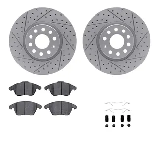 R1 Concepts WBTH1-74132 Brake Rotors - Carbon Coated - D/S W/ Euro Ceramic Pads & Hdw